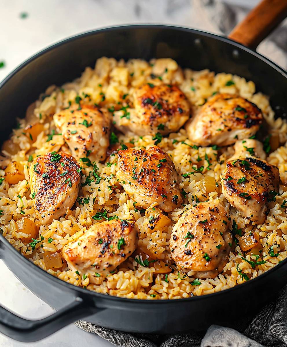 High School Grilled Chicken with Spiced Rice Pilaf