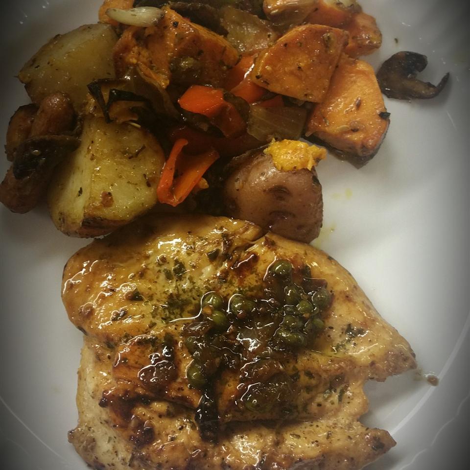 Pan-Seared Chicken with Pickled Shallot and Citrus Vinaigrette