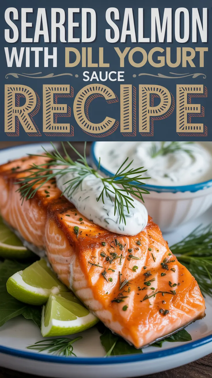 Pan-Roasted Salmon with Citrus and Dill Yogurt Sauce