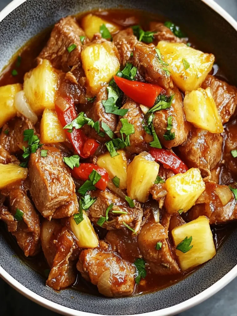 Caribbean-Style Slow Cooker Pork with Pineapple and Sofrito