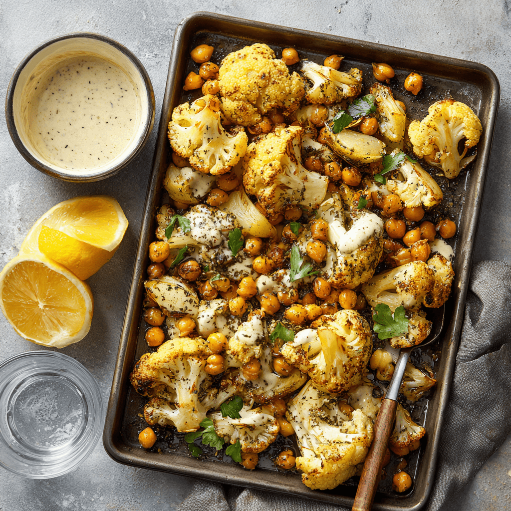 Cumin-Roasted Cauliflower with Chickpeas