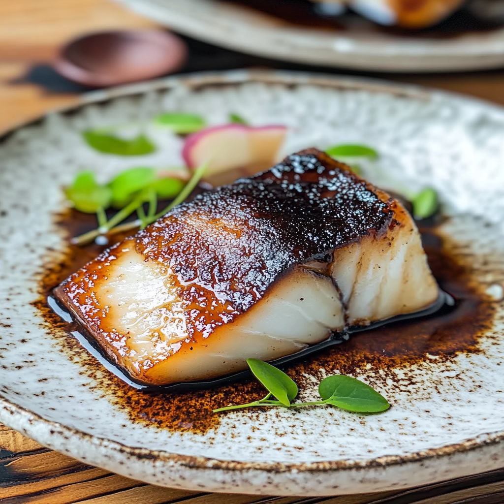 Miso-Glazed Black Cod Nigiri with Sushi Rice