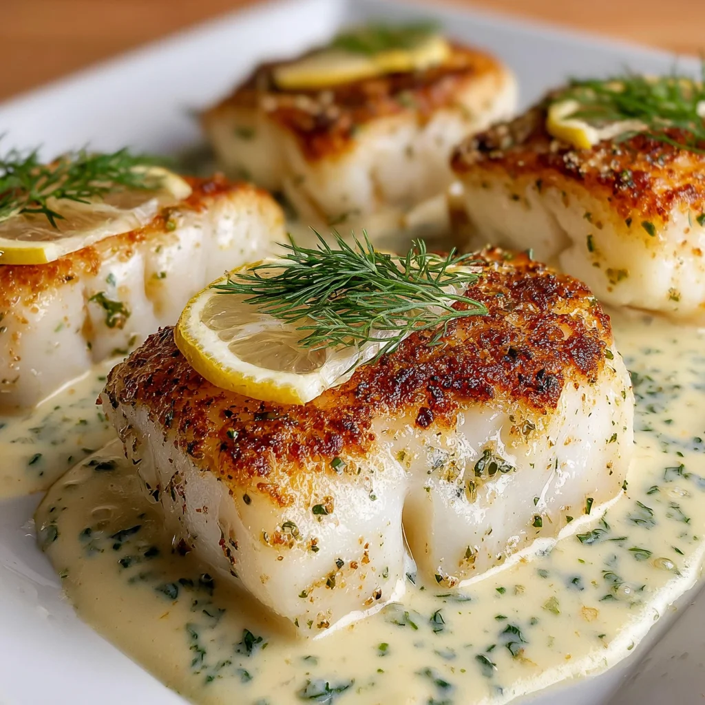 Oven-Baked Cod with Lemon-Dill Sauce
