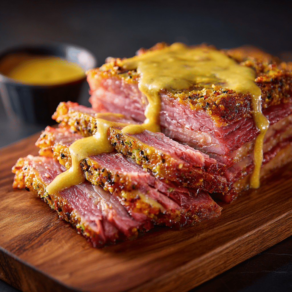 Grilled Detroit-Style Beef Brisket with Spiced Mustard Glaze