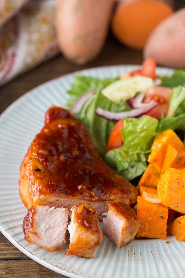 Riley Greene-Inspired Maple-Glazed Pork Chops with Roasted Sweet Potatoes