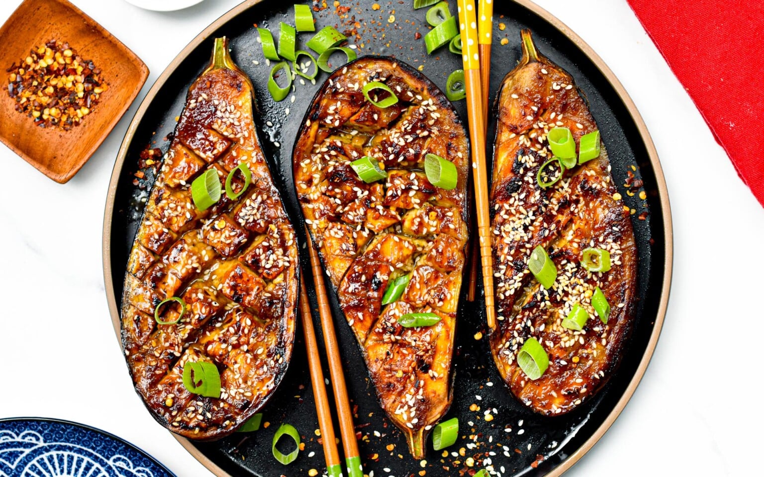 Miso-Glazed Eggplant with Scallion and Sesame