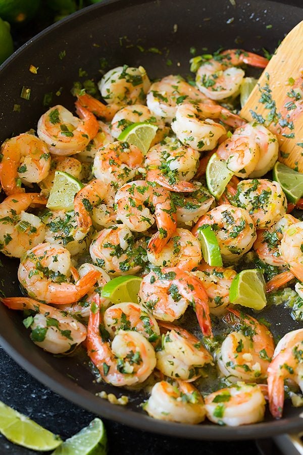 Sautéed Garlic Shrimp with Lime and Cilantro Rice