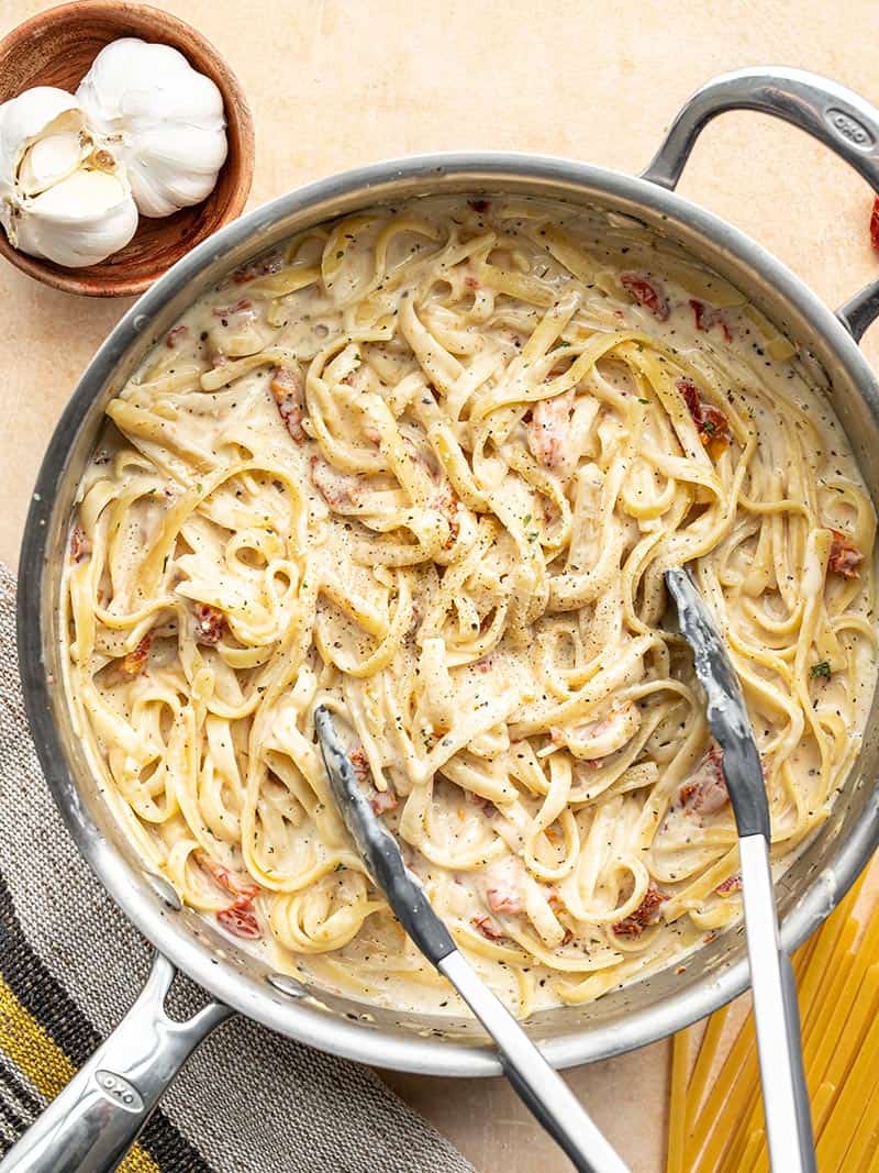 Creamy Lemon Garlic Pasta with Sun-Dried Tomatoes