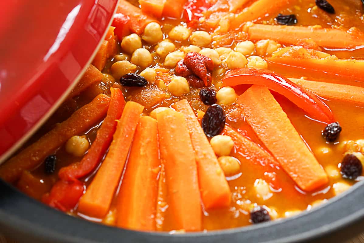 Moroccan-Spiced Chickpea and Carrot Tagine