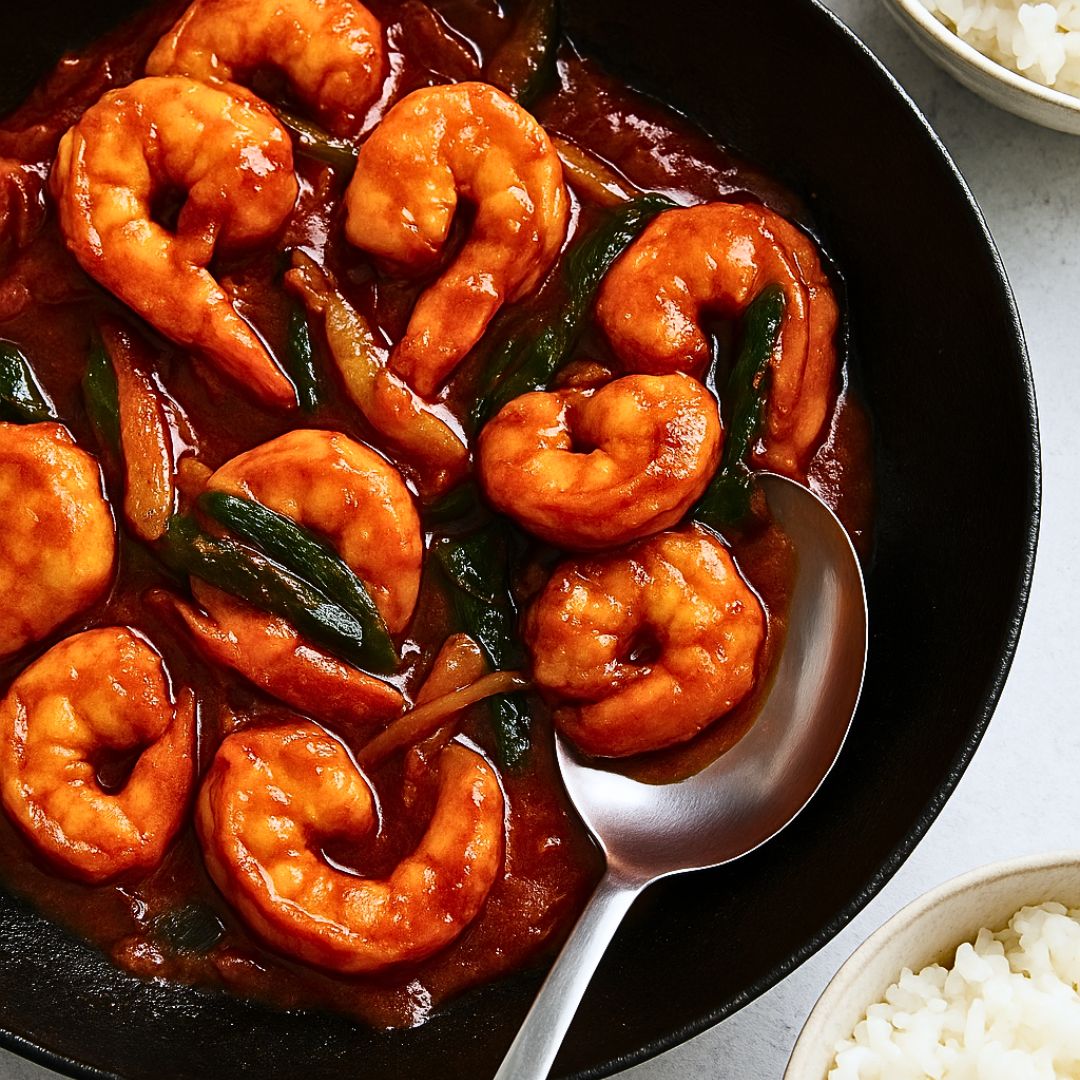 Sautéed Shrimp with Ginger and Scallions