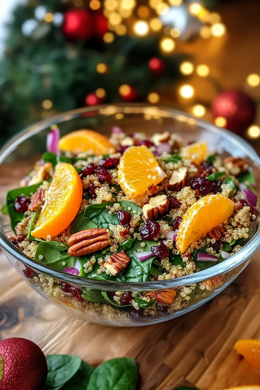 Cranberry and Orange Quinoa Salad with Toasted Pecans