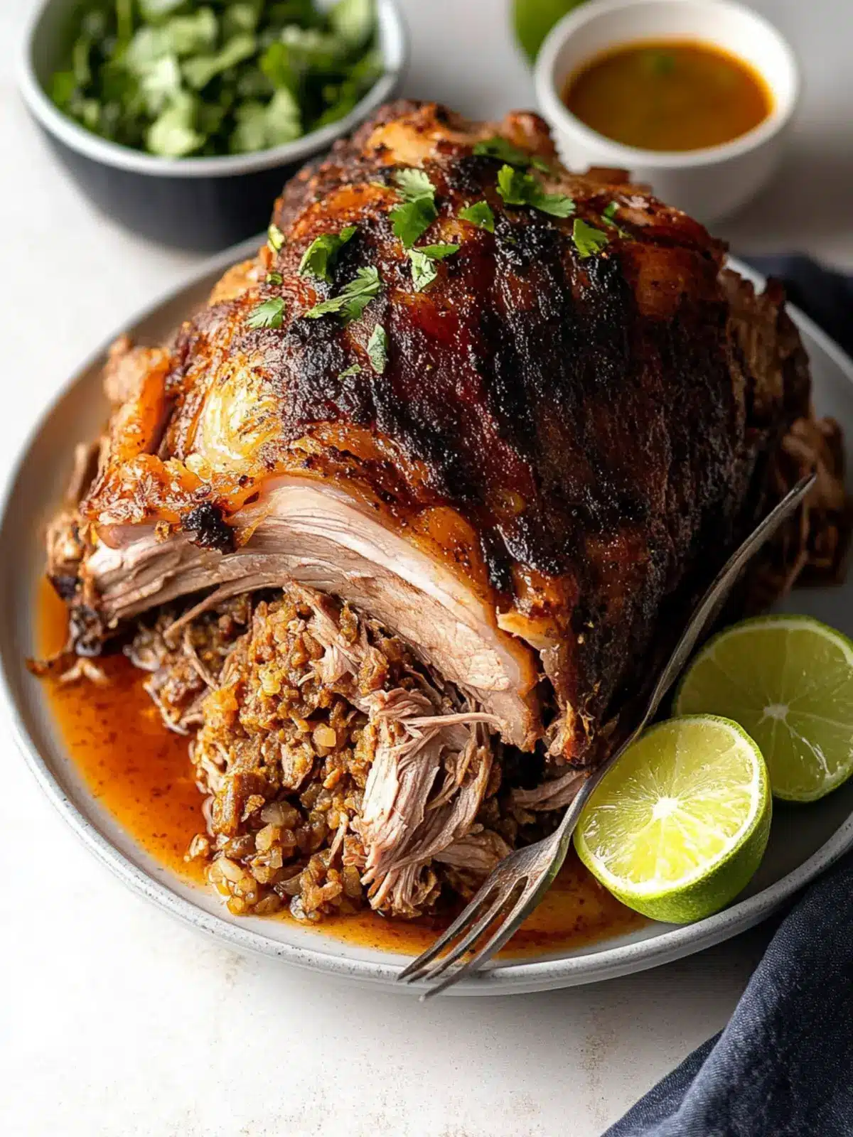 Pernil-Style Slow Roasted Pork Shoulder