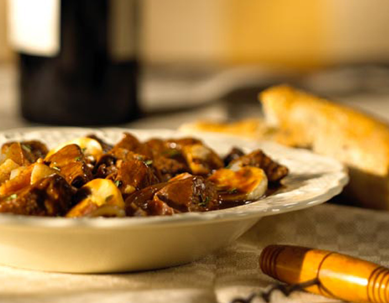Genuine Beef Bourguignon with Mushrooms