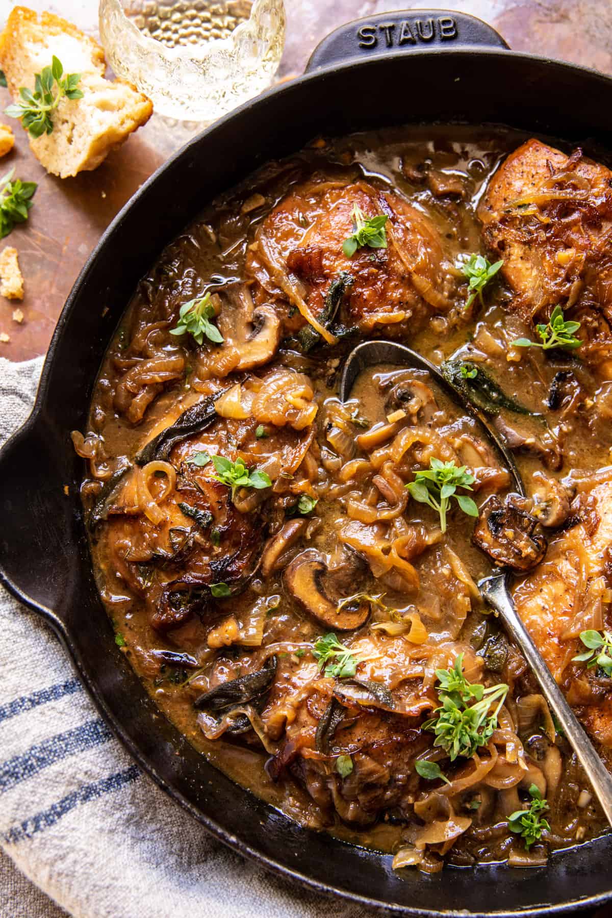 Low-Heat Braised Chicken with Caramelized Onions and Thyme