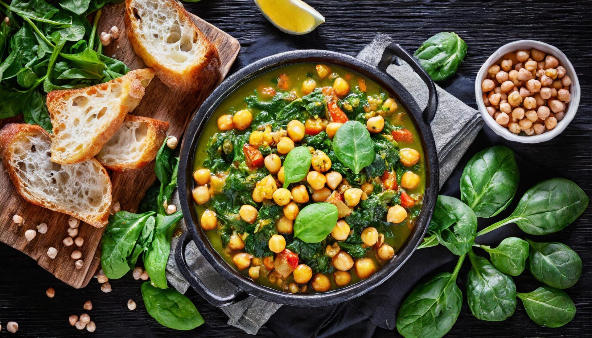 One-Pot Chickpea and Spinach Stew with Smoked Paprika