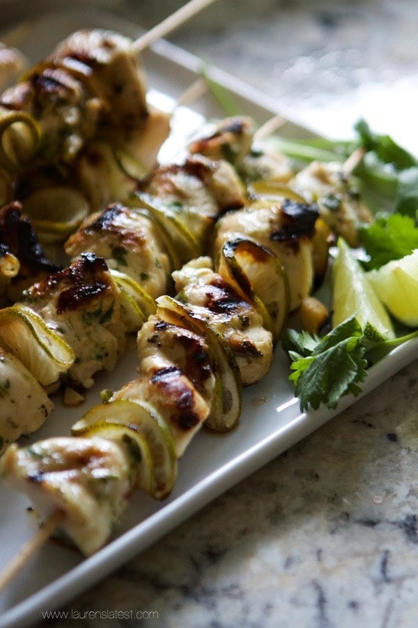 Grilled Cilantro-Lime Chicken Skewers
