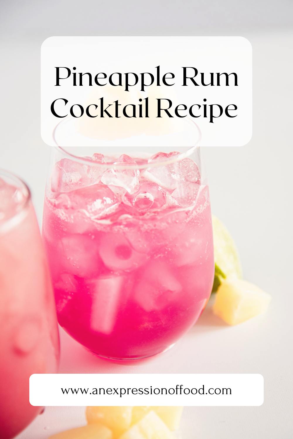 Caribbean Pineapple and Rum Cocktail