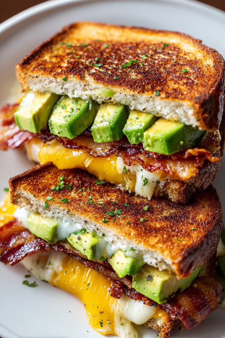 Cheese and Bacon Chaffle with Avocado Salsa