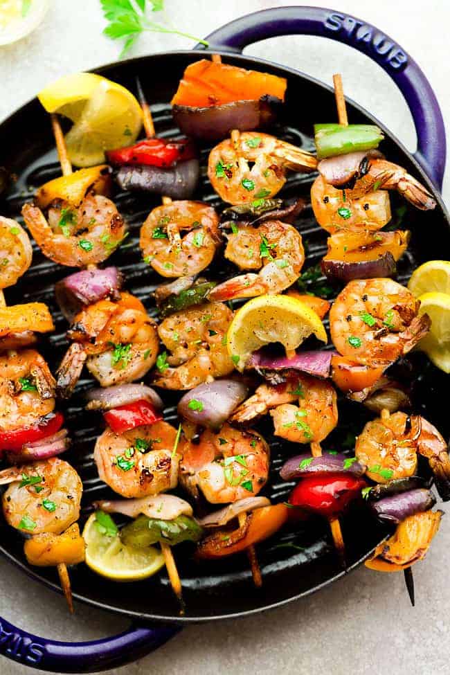 Citrus-Marinated Grilled Shrimp with Sofrito Butter