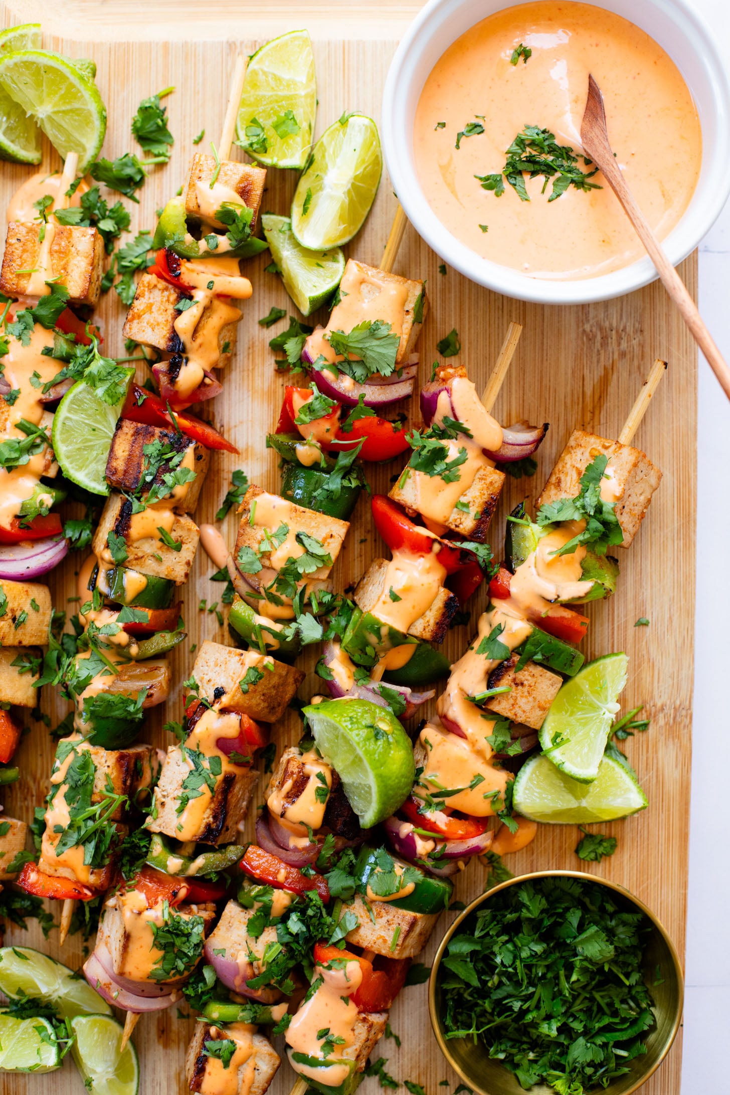 Grilled Lemongrass Tofu Skewers with Nuoc Cham Dipping Sauce