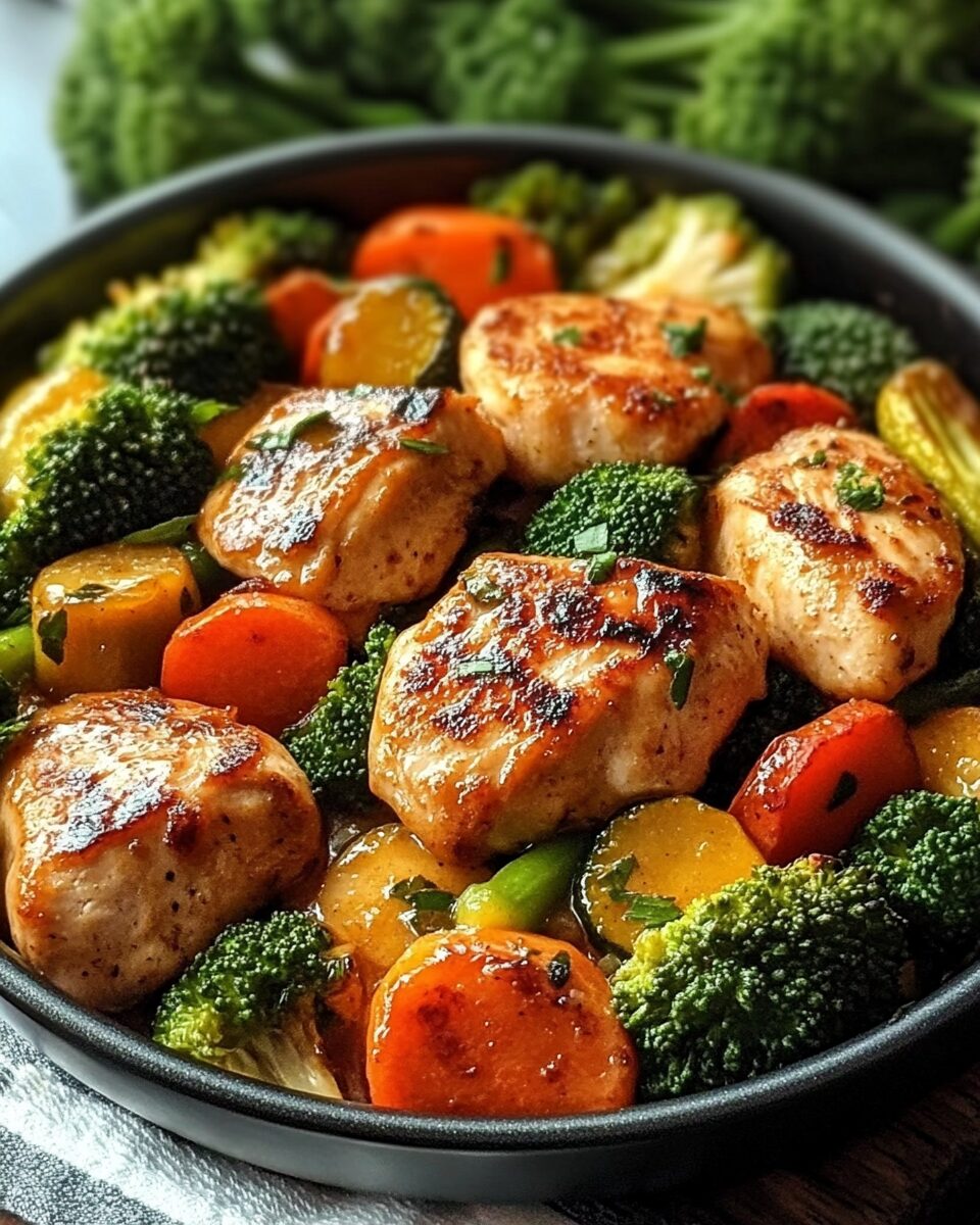 One-Pan Garlic Butter Chicken with Roasted Veggies