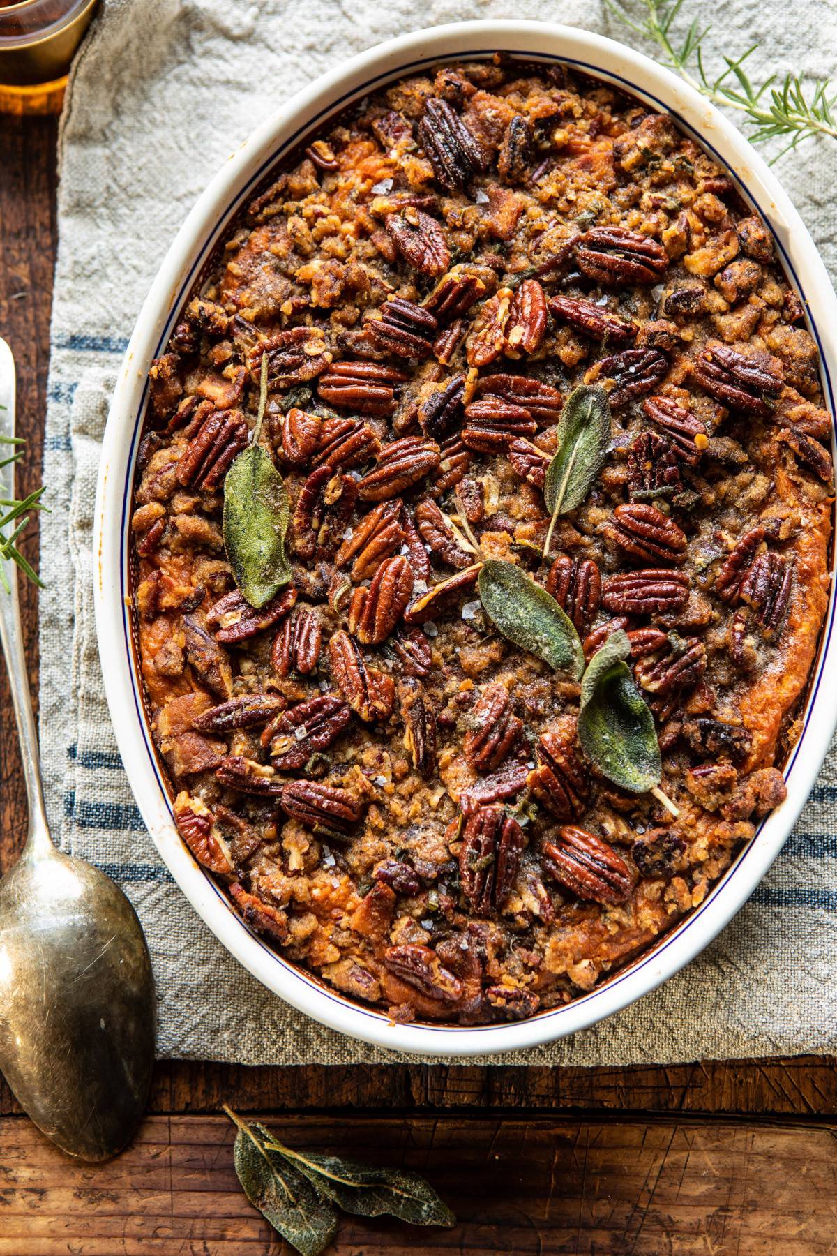 Pecan and Bourbon Sweet Potato Casserole