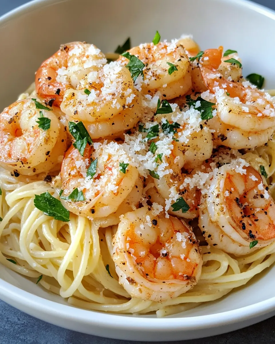 Creamy Shrimp Baked Pasta with Parmesan