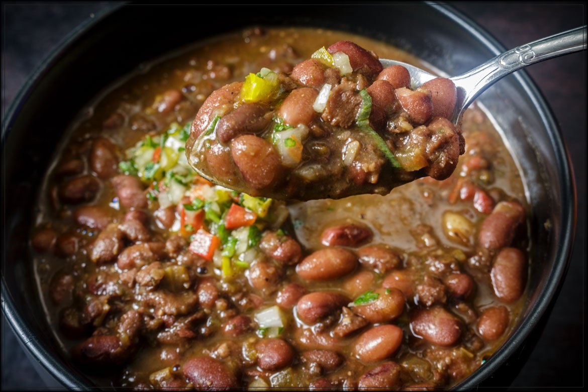 Vegetarian Creole Red Beans with Bell Pepper and Celery