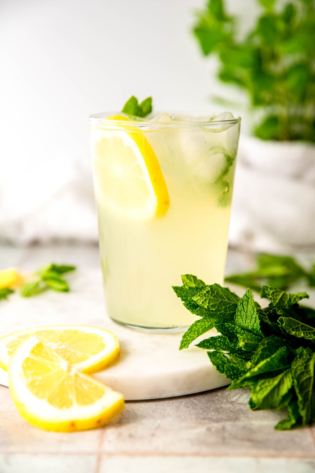 Classic Homemade Lemonade with Fresh Mint