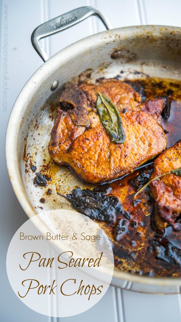 Pan-Fried Pork Chops with Sage and Brown Butter Sauce