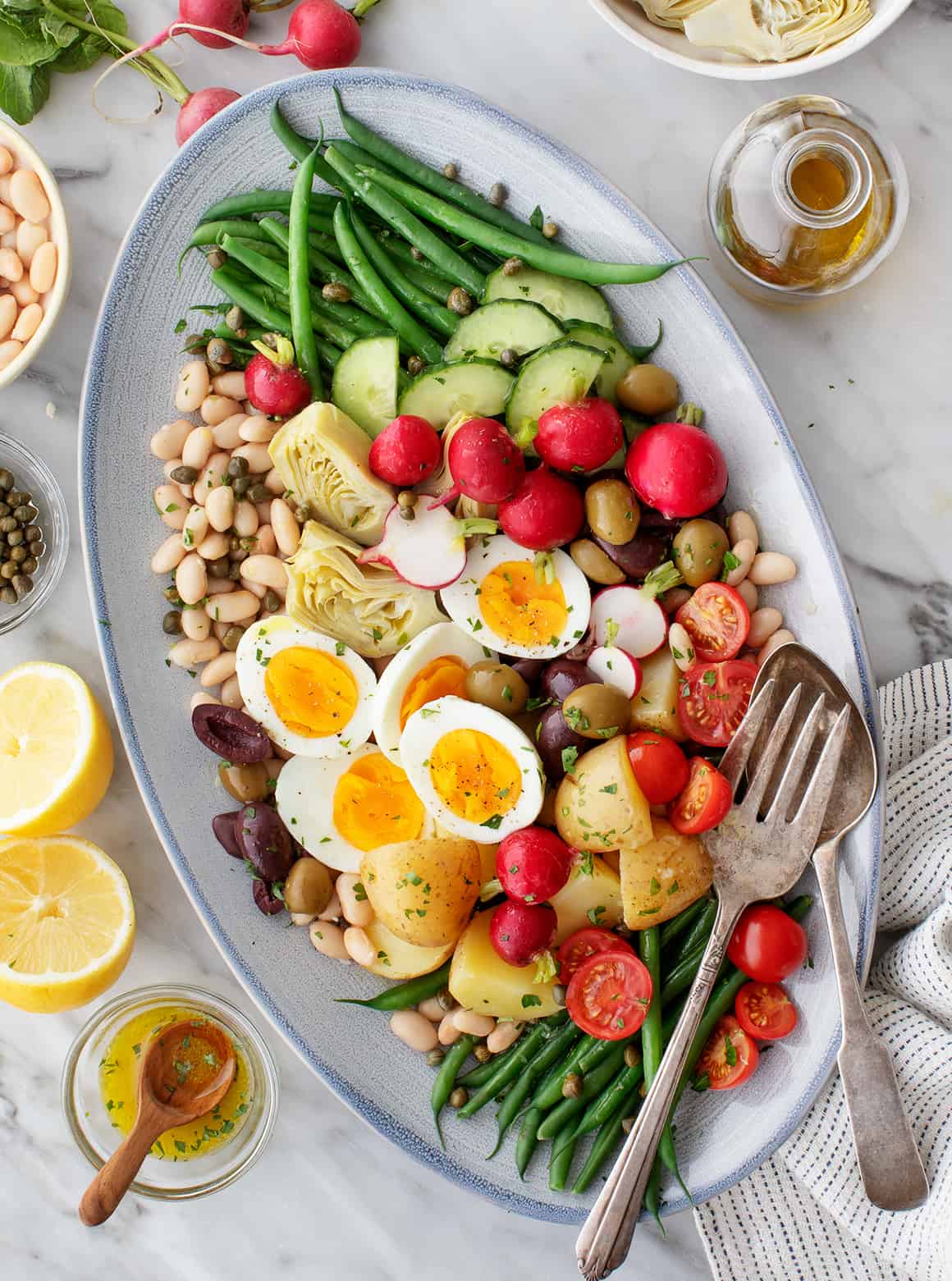 Niçoise-Inspired Tuna and Hard-Boiled Egg Salad with Lemon Vinaigrette