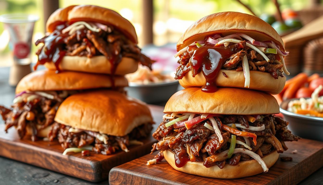 Texan BBQ Pulled Pork Sandwiches with Tangy Slaw
