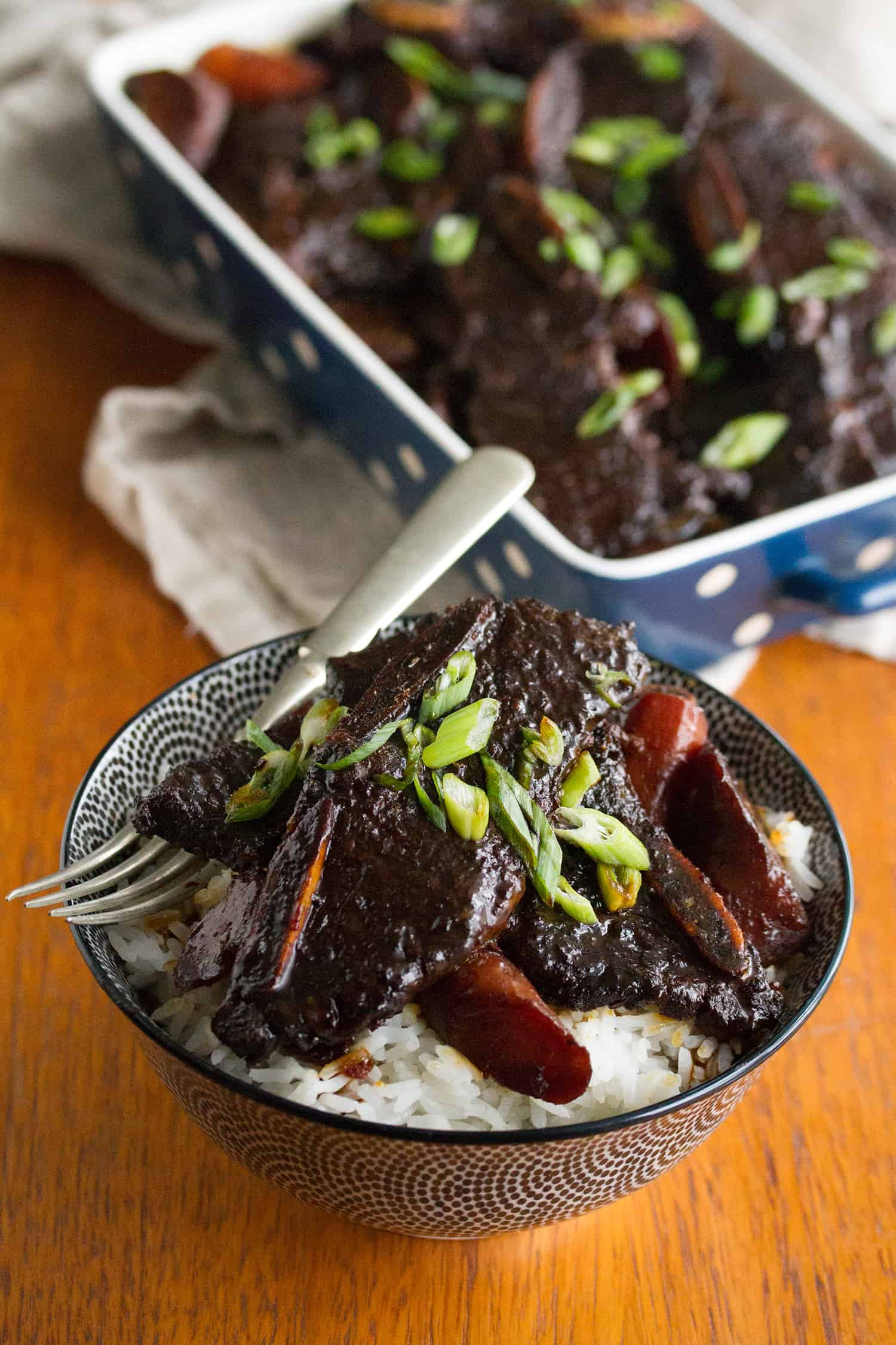 Korean-Style Braised Beef Short Ribs with Soy-Garlic Glaze