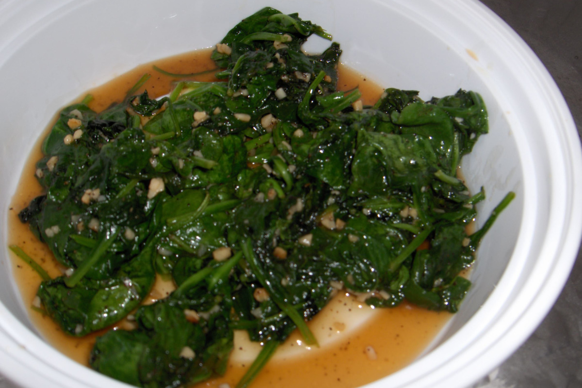 Sautéed Garlic Spinach with Chili Flakes
