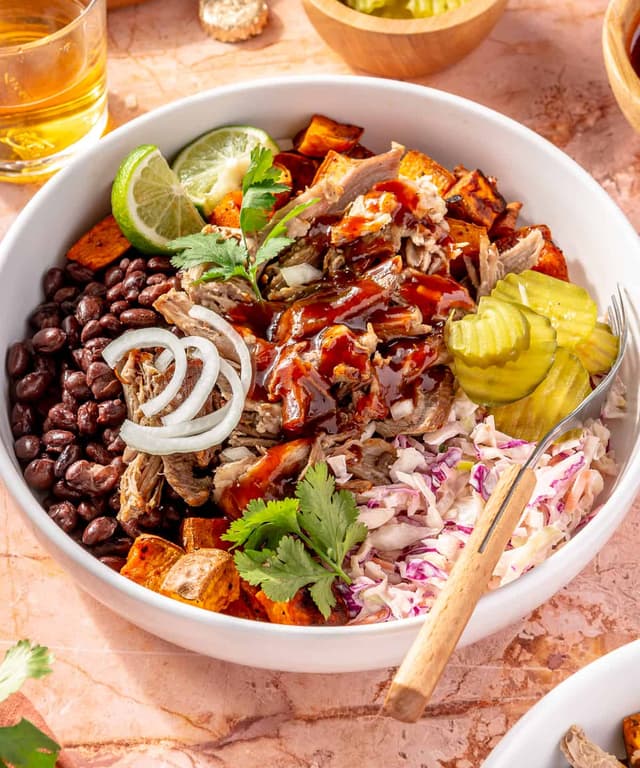 Texas-Style BBQ Pulled Pork Bowls