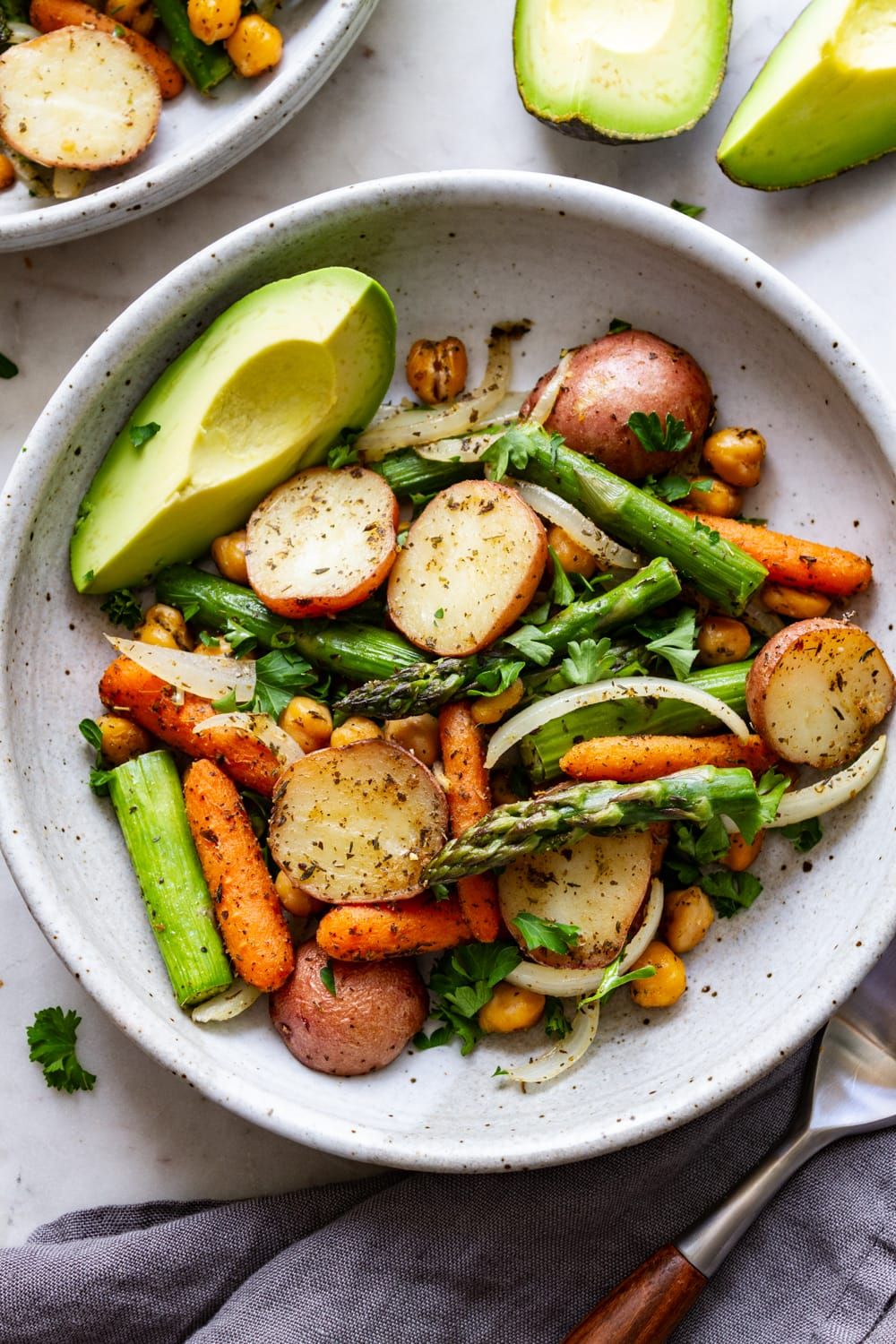 Sheet Pan Farro with Herbed Chickpeas
