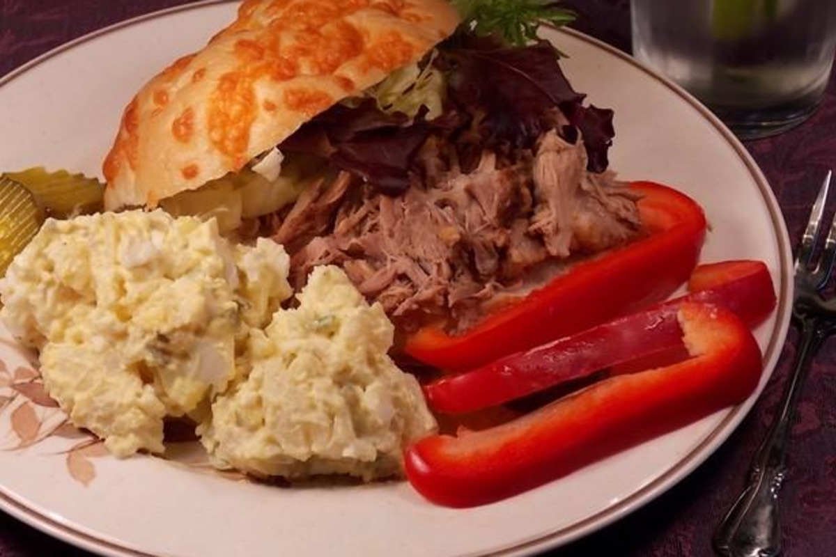 Smoky TV Dinner-Style BBQ Pulled Pork Sandwiches