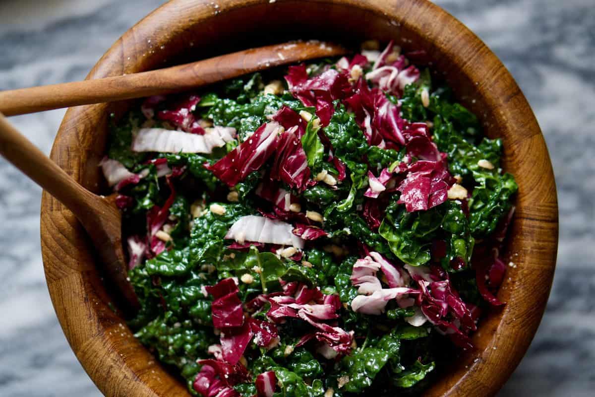 Kale and Radicchio Salad with Bitter Citrus Vinaigrette