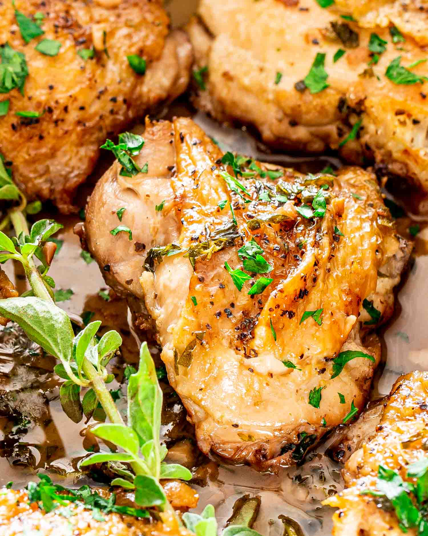 Sautéed Garlic Herb Chicken with Thyme and Lemon Zest