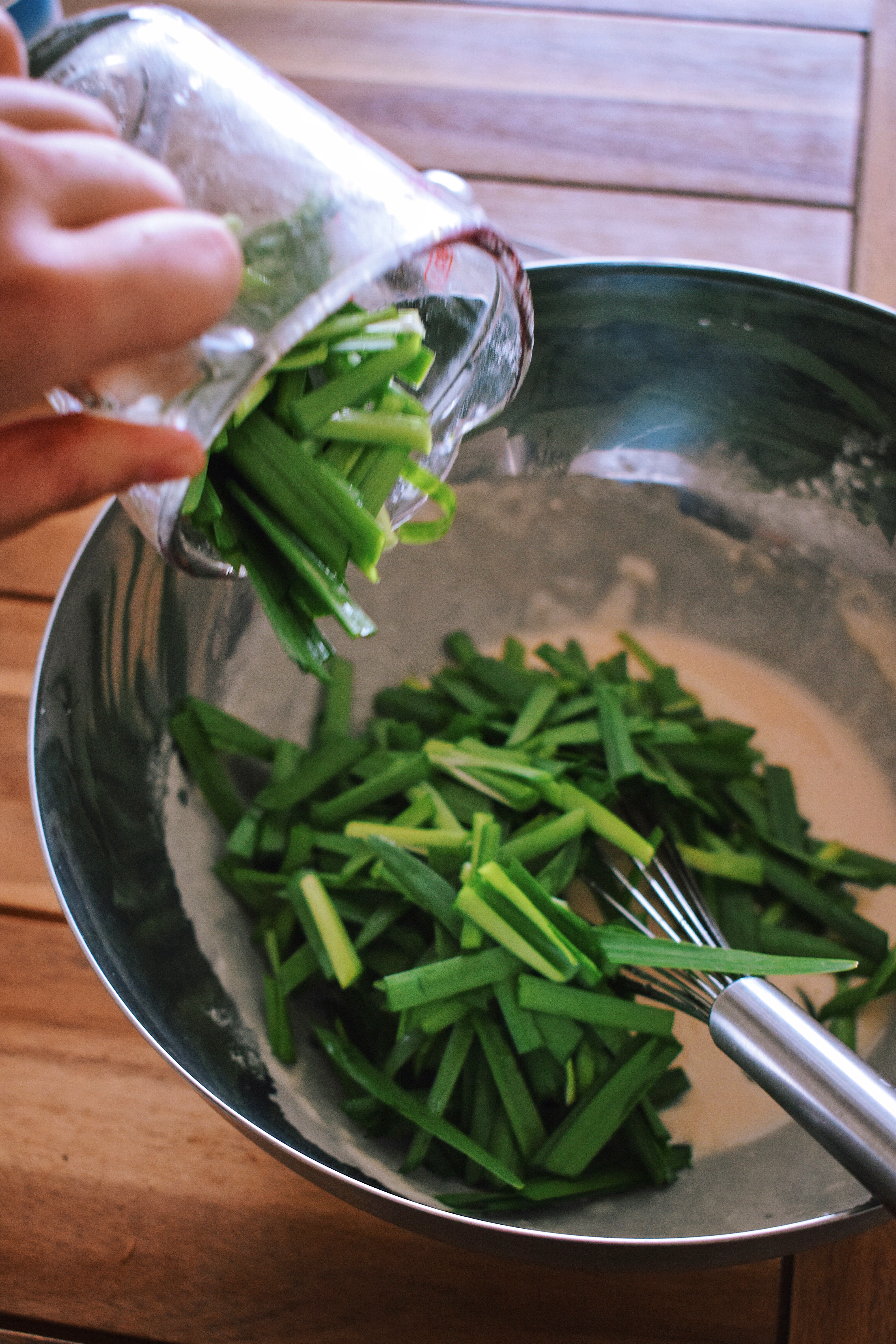 Stir-Fried Chinese Chive Pancakes with Egg