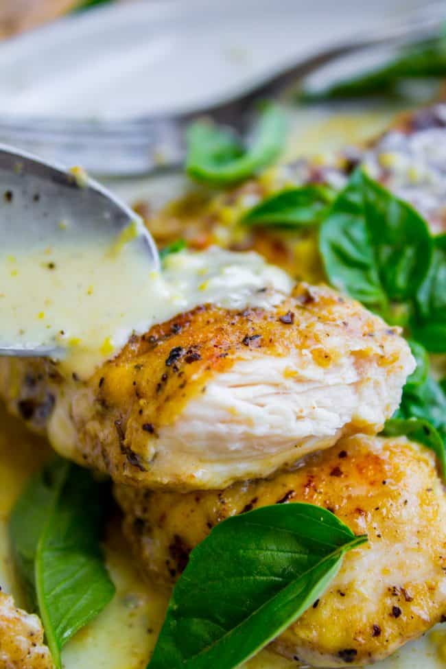 Pan-Seared Chicken with Lemon-Basil Vinaigrette