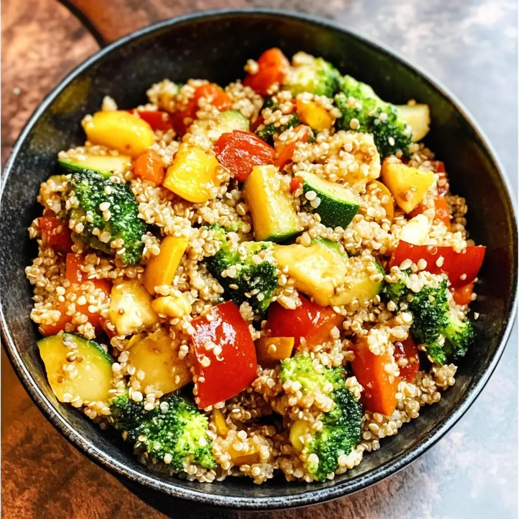 Homemade Vegetarian Stir-Fry with Quinoa