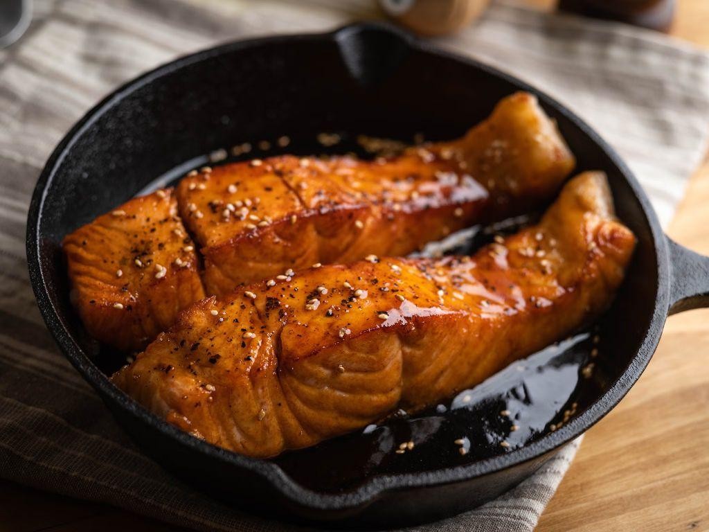Pan-Seared Salmon with Irish Whiskey Glaze
