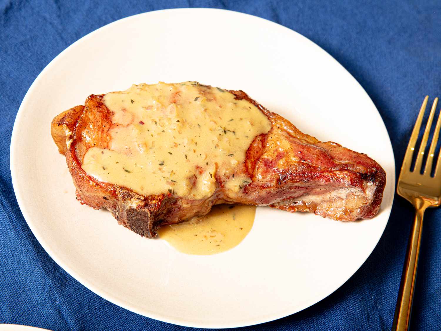 Pan-Seared Pork Chops with Mustard and Sage Sauce