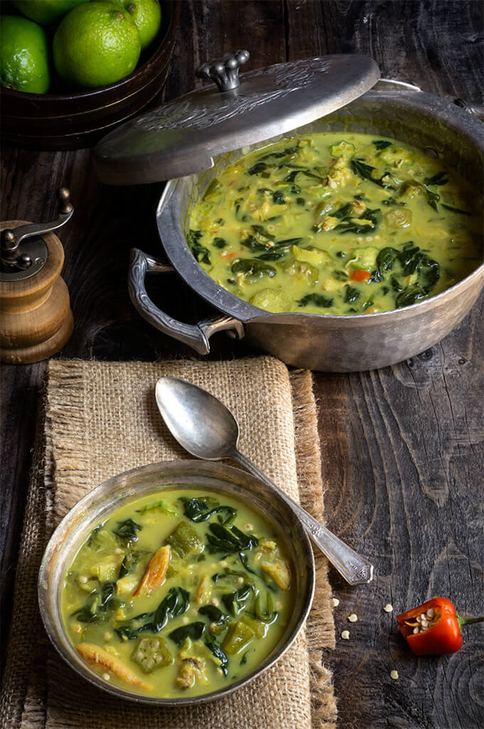 Callaloo and Crab Soup with Okra