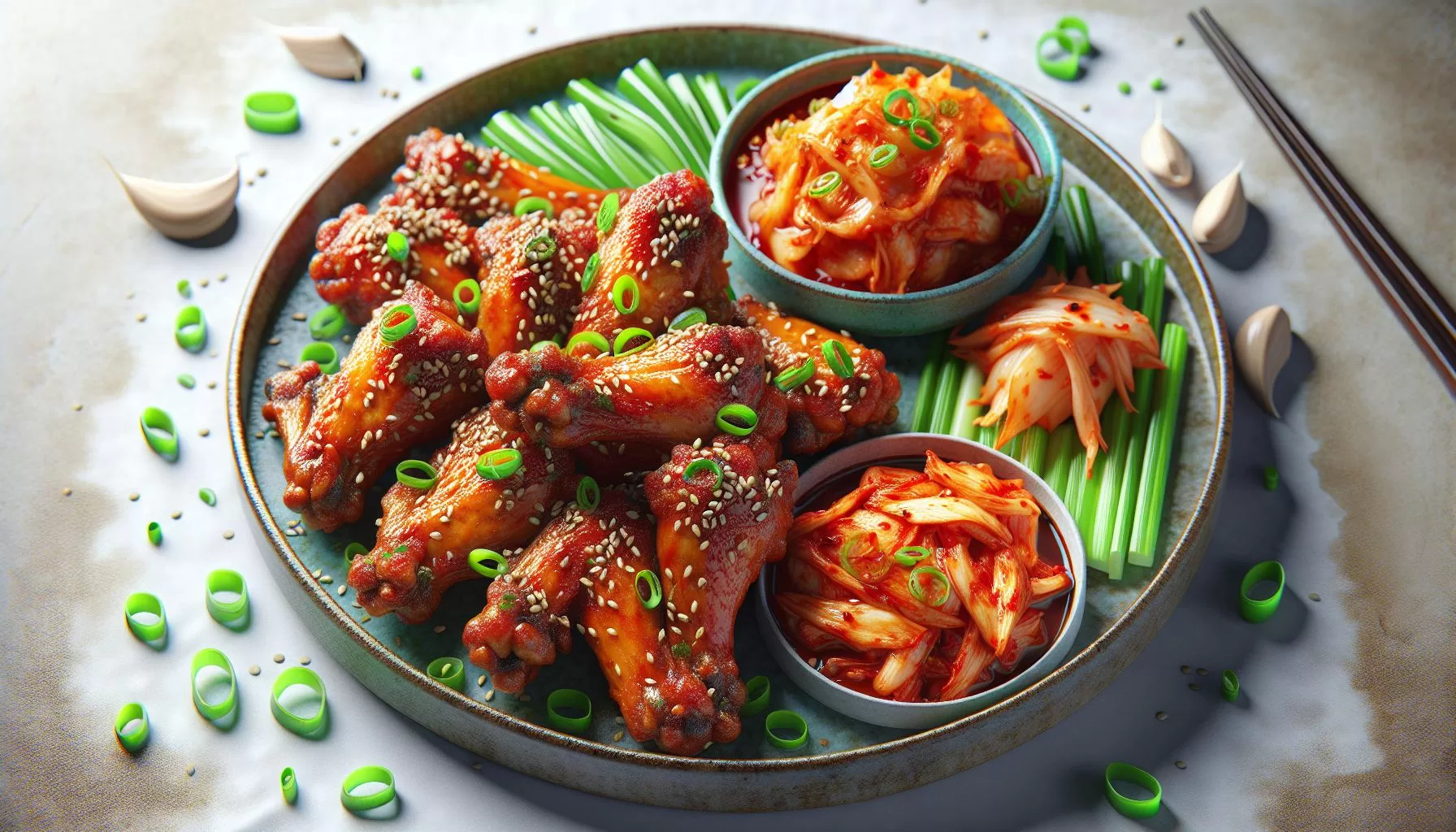 Grilled Korean Chicken Wings with Spicy Soy-Garlic Marinade