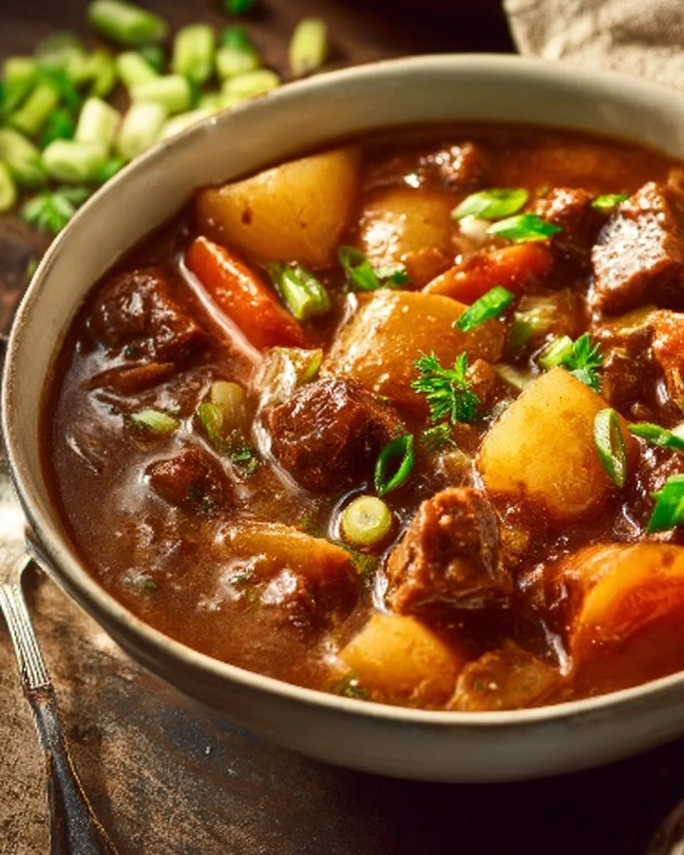 Slow-Cooked Irish Beef Stew with Root Vegetables