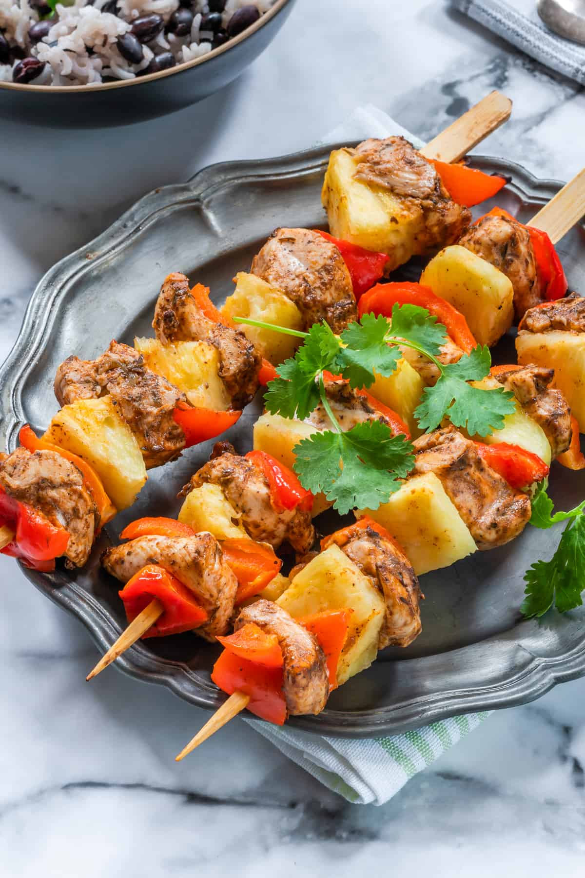 High-Elevation Tropical Caribbean Jerk Chicken Skewers
