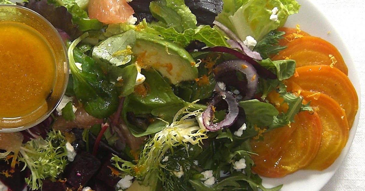 Bitter Greens & Roasted Beet Salad with Honey-Dijon Dressing