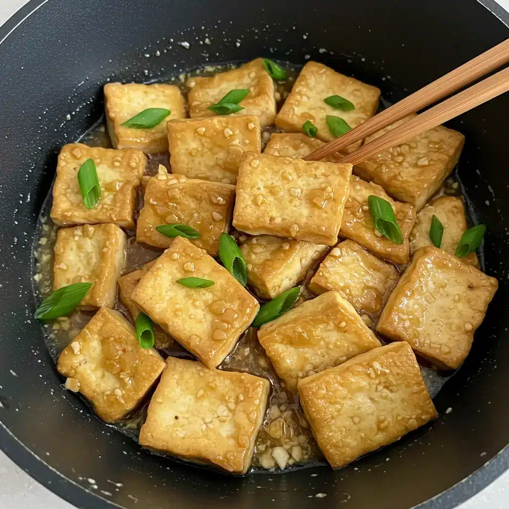 Quick Stir-Fried Tofu with Garlic and Ginger